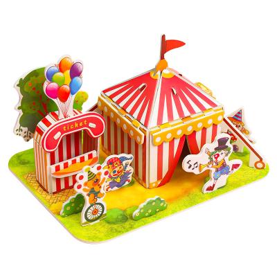 China DIY Practice Best-selling 3D three-dimensional jigsaw card DIY hand-assembled picture children's early education splicing toys for sale