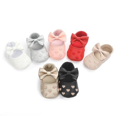 China Other Infant Baby Girl Anti-slip Shoes Heart Printed Princess Sequin Casual Soft Shoes for sale