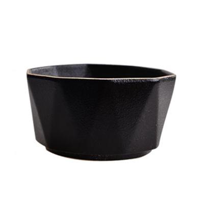 China Viable irregular shape 4.5 inch 6 inch 8 inch hexagonal ceramic rice soup bowl for food salad for sale