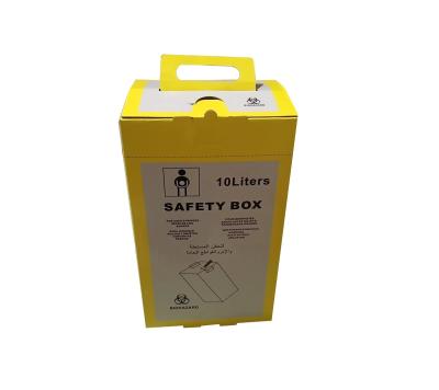 China 10L safety box for used syringes and needles for sale