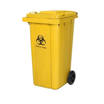 China 120L waste bin with wheels   for sale