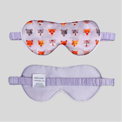 China 2021 new arrival fashion mulberry silk pillowcase eyemask fashion children Anti-puffiness printing eyemask silk silk for sale