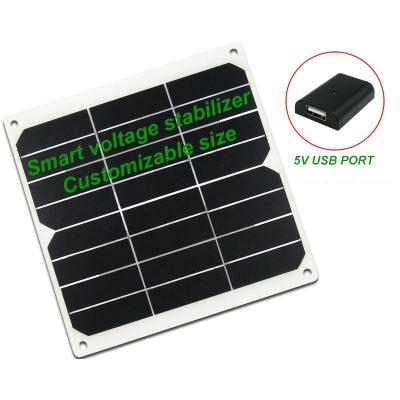 China RV Marine Thin China Waterproof Mini Portable 10W 6V Outdoor Monocrystalline Mini Portable 10W 6V Mini Car Roof Solar Panel Set 250*250*2.5(mm) for sale