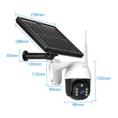 China Human Motion Tracking Solar Powered 4G 1080P Tuya Ptz Batter Sim Based 18650 Cctv Solar Outdoor Waterproof IP Camera Smart Solar Camera for sale