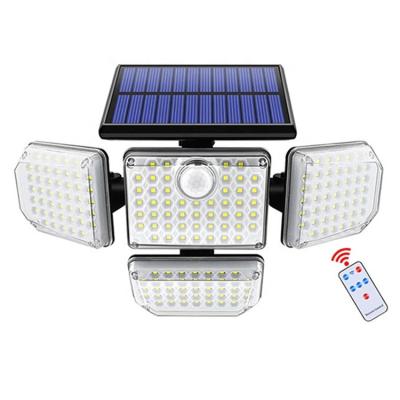 China Creative Warehouse Garden Remote Control Solar Led Border Wall Mount Lights Lighting 2W Outdoor Solar Led Wall Garden Spotlight Light for sale