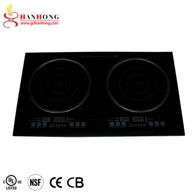 China Hotel 100-240V Two Burner Double Burner Induction Cooker Hob With Fashional Design for sale