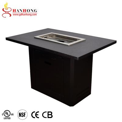 China Hot Commercial Smokeless BBQ Table Revolving Pot Wooden Table Top For Restaurant for sale