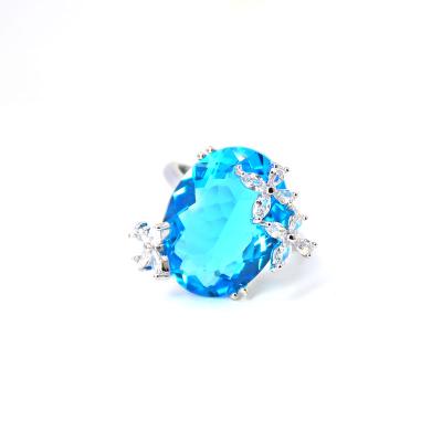 China CLASSIC 925 Sterling Silver Sing Corundum Rings Ring Adjustable Custom Rings Brand Jewelry Customized for sale