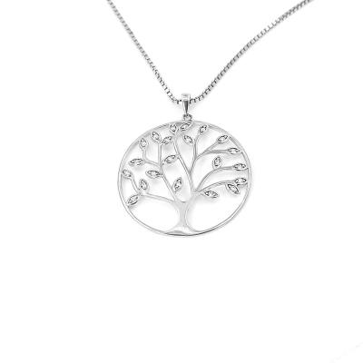 China Fine Delicacy 925 Sterling Silver Birch Tree of Life Necklace Trend CLASSIC Christmas Jewelry Sweater for sale