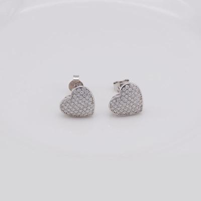 China 925 Sterling Silver OEM Jewelry Factory Heart Ethnic Silver Earrings 2021 Long Stud Earrings for sale