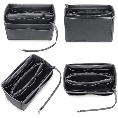 China Wholesale Fashion Felt Insert Storage Bag Cosmetic Bag Handbag for sale