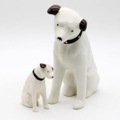 China Wholesale Europe Mini Dog Figurines Ceramic White Statue for sale