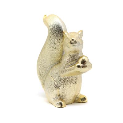 China Artificial Hot Sale Ceramic Squirrel Shape Modern Sculpture Home Decorations for sale