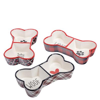 China Sustainable Wholesale Luxury Personalized Dog Feeding Custom Ceramic Dog Bowl for sale