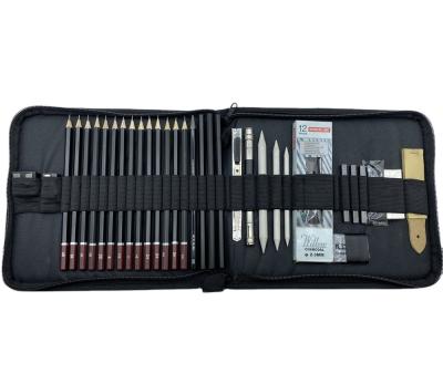 China 46pcs Pencil Art Set Environmental Friendly Professional Sketching Drawing Sketch Set In Nylon Bag for sale