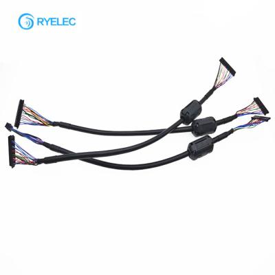 China Electronic DF13 - DF14 20pin custom lvds cable assembly with TDK 40ohm ferrite for fujitsu for sale