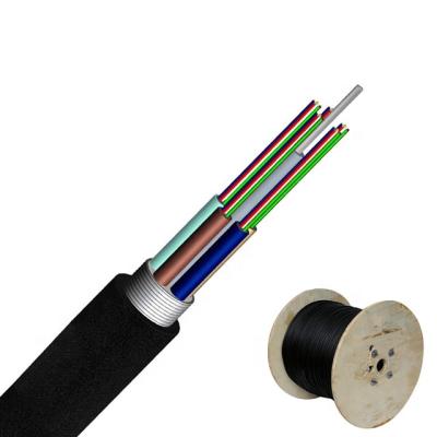 China Areial Duct Light Weight Fiber Optic Price Loose Tube Rodent Proof Fiber Optic Cable Aerial / Duct 6 Core G652D GYTA Red Cable for sale