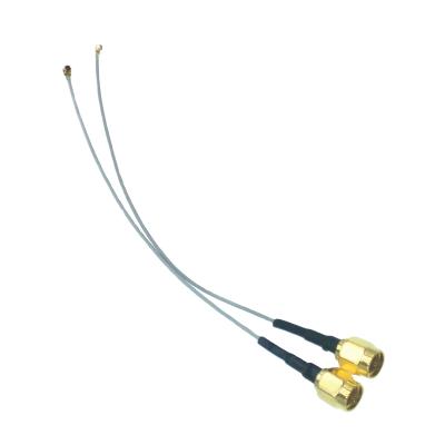 China RF device SMA male connector to IPEX UFL 1.13mm coaxial RF extension cable assembly for antenna wifi for sale