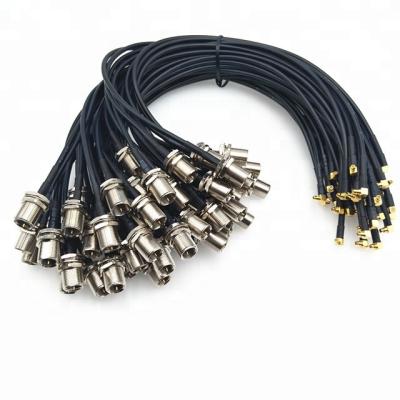 China RF device mmcx fme male plug to male pigtail extension rg174 coaxial cable for sale