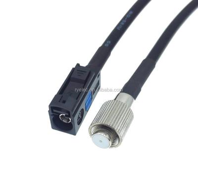 China High quality black RF device Fakra A jack to female connector M10x0.75 car fm radio antenna adapter RG58 cable for sale