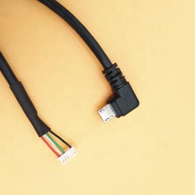 China Custom Micro Rectangle Camera USB B Male to 6pin molex51021 1.25mm Pitch Cable Assembly for sale