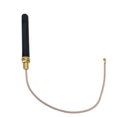 China Indoor/Outdoor Bolt Through Screw Mount Mini Indoor Circular 2.4g Wifi Whip Antenna With RG316 Slim Cable And UFL for sale