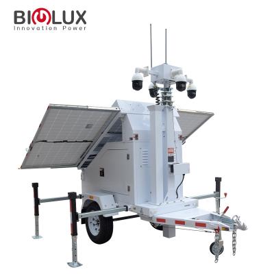 China Multiple Function Mobile Solar 360 Degree PTZ Video Surveillance Tower Trailer BL3P-G7MHS for sale