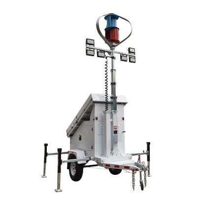 China Solar System Home / Commercial / Industrial Wind Powered Cctv Mobile Trailer Solar Trailer for sale