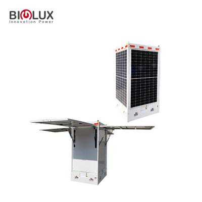 China Industrial Cube Mobile Solar System Generator with Durable Base and Forklift Holes for Construction Site for sale