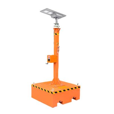 China ROAD mobile solar street light with 8m manual lifting mast for parking lot for sale