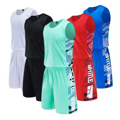 China Breathable High Quality Basketball Tank Top And Shorts Basketball Teams Wear Uniforms Mens Sport Wear for sale