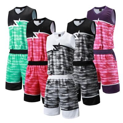 China Breathable High Quality Sublimation Basketball Tank Top And Shorts Euroleague Basketball Teams Uniforms Mens Sport Wear for sale