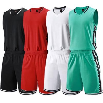 China Breathable Wholesale Basketball Teams Wear Workout Set Mens Sport Tank Top Set Mesh Uniform Custom Made For Unisex for sale