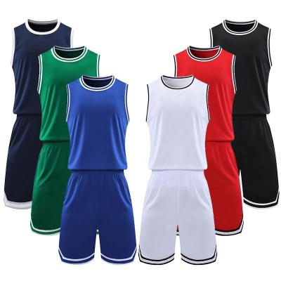 China Breathable New 2022 Season Basketball Teams Wear Fitness Set Men's Sports Tank Top Set Mesh Uniform Custom Made for sale