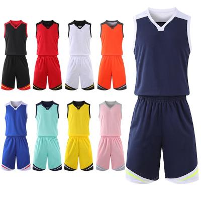 China Breathable New 2022 Season Basketball Tank Tops Customized White Print Mens Sport Wear Set Custom Mesh Uniform for sale