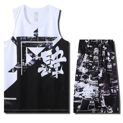 China New Season 21/22 Sublimation Design Basketball Tank Top Uniforms Men's Sport Wear Breathable College Basketball Teams for sale