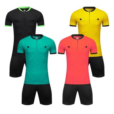 China High Quality Custom Polyester Referee Singlet Soccer Jersey Sets Blank Referee Uniform Set For Soccer for sale