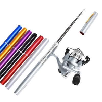 China Carbon Mini Pen Appearance Fishing Rod Portable Spinning Wheel 1 Piece Winter Outdoor Fishing Accessories for sale