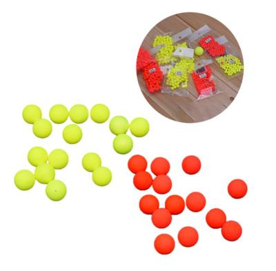 China High Density Foam 100 Pieces Foam Float Ball Bead Bean Fishing Tackle Red And Yellow Beacon Catching Fishing Night Fishing Accessories for sale