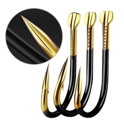 China Fishing Tackle 10 Pieces Fishhook Titanium Alloy Fishing Barbed Hook Worm Bait Holder Hook Bait Fishing Tackle Accessories for sale