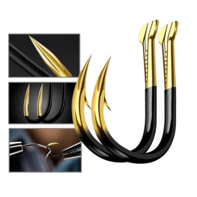 China 10pcs/pack High Quality High Strength Tungsten Alloy Barbed Colorful Fishhook Bulk Fishhook Fishing Supplies All For Fishing for sale