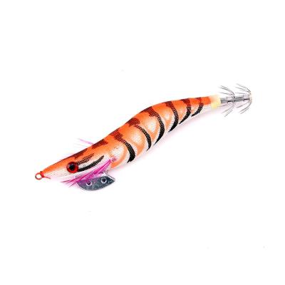 China TY 1PCS Wooden Luminous Jigging Fishing Shrimp Lure Squid Wood Cuttlefish Baits Lures Spinnerbait Bait for sale