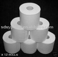 China Recycled Pulp Disposable Toilet Paper Rolls for sale