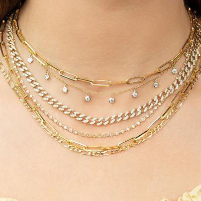 China MEENOY 925 Punk Silver Chain Jewelry Central Institute of Statistics Korean Minimalist Clavicle Chain Necklaces for Women Gold Color Girls Charming Jewelry for sale