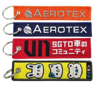 China High Quality Custom Embroidery Twill Key Chain Key Chain for sale