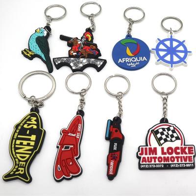 China Factory Price Promo Advertising PVC Decorative Key Chain Key Ring for sale