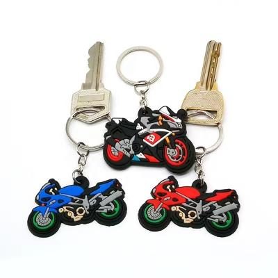 China Motorcycle Model Cool Rubber Keyring Motorcycle Racing Car Key Chain 3d Rubber High Quality PVC for sale