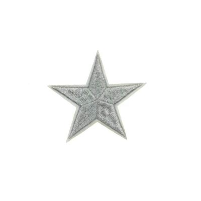 China Embroidered Star Embroidery Tinplate On Applique Patch For Apparel Or Hats for sale