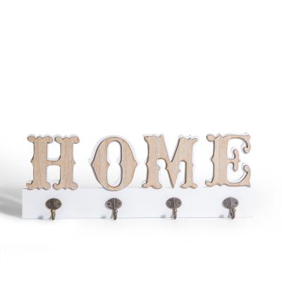 China Sustainable Wooden Letter 4 Hook Wall Hanging Hook (HOUSE) - Direct Order for sale