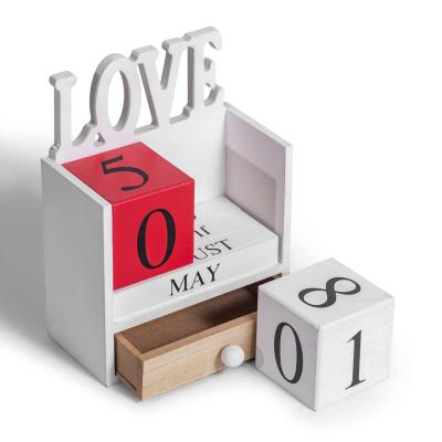 China Wedding decoration & Gift Density Board Material Love Modeling Placement Calendar - Indirect Order for sale